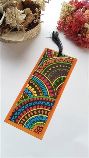 "Colorful Mandala Bookmark✨#diy # #art #shortvideo