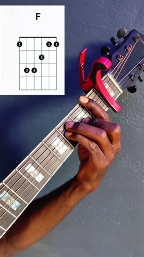 Guitar F bar chord | Beginner's Tutorial #guitarchords #guitarlesson #guitartutorial