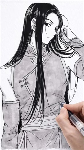 How to Draw #Illumi Zoldyck from #HUNTER×HUNTER | step by step #HowToDraw #hxh #AnimeDrawing