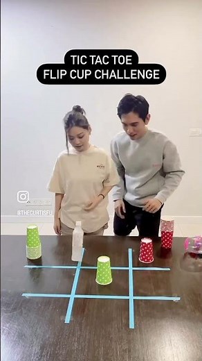 Tic tac toe- flip cup edition!