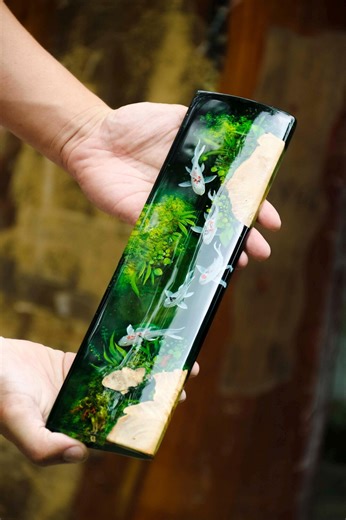 Handmade Koi Fish Resin Keyboard Wrist Rest - Coffee Wood - Etsy