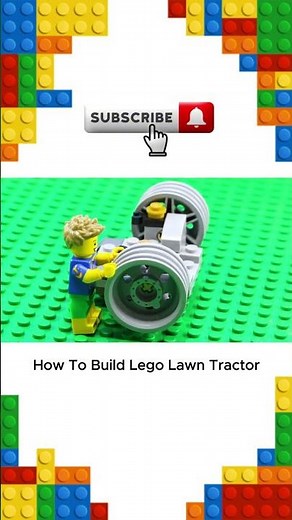 How To Build Lego Lawn Tractor #shorts #lego #lawntractor #diy #lego