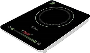 Induction Cooktop with 10 Temperature Levels and Digital Touch Controls. Induction Cookware Required
