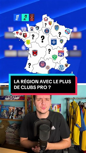 Quelle région française compte le plus de clubs professionnels de football ?