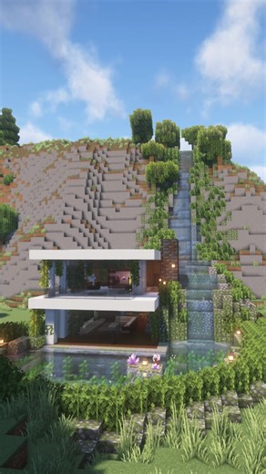 Complete Guide to Building a Cliffside Waterfall in Minecraft