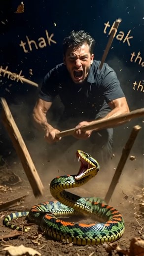 Giant Anaconda With Huge Swollen Belly Found on Banana Tree in African Savanna!