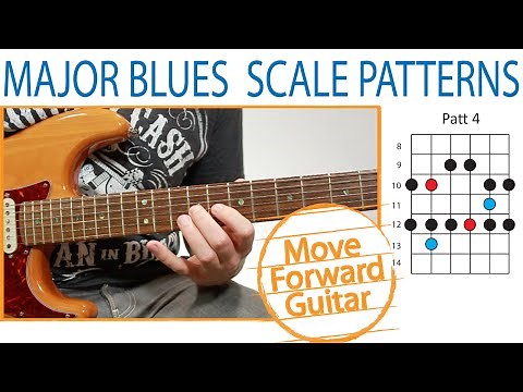 Guitar Scales - Major Blues - All 5 Patterns (positions)
