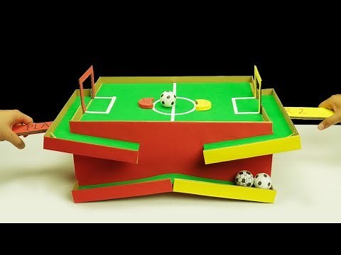 How to Make Football Table Game From Cardboard at Home