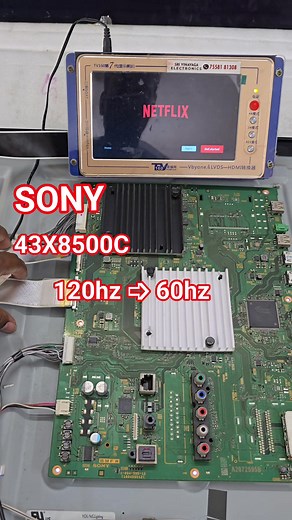 SONY 43X8500C 120hz ➩ 60hz netflix working #tvrepair #electronicsrepair #SonyTVRepair Sri Vinayaga Electronics | Pradeep M