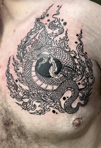Dragon Chest Tattoo Ideas for Men