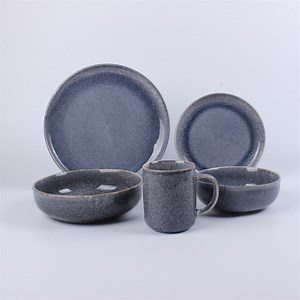 [Hot Item] Reactive Glaze Porcelain Tableware Dinner Plate Sets China Dinnerware Set