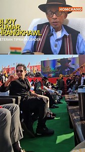 6.7K views · 38K reactions | Leaders of North East (ONE) react to the Shortfilm shown at the ONE gathering in Astable Agartala, Tripura. The veteran leader and TMP President, Bijoy Kumar Hrangkhawl shed tears remembering his earlier days of his fights for the survival of the Tiprasas. #Homchang #Tripura #ONE #northeastindia #Manipur | Homchang | Facebook