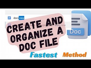 How to quickly create and move a google doc to a specific folder in drive