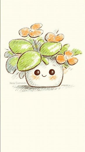 How To Draw A Cute Flower Pot #cuteflowerpotdrawing #howtodrawflowervase #flowerpotdrawingtutorial