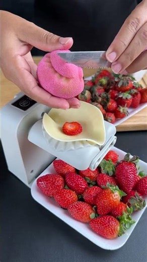 Automatic electric dumpling maker with strawberry