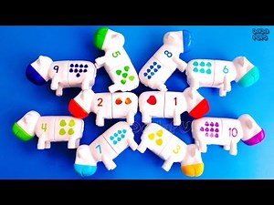 Learn Colors with Play Doh|Learn Colours with Squishy Glitter Foam|Learn Numbers 1-10 Cows|Counting