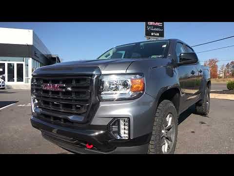 2022 GMC Canyon AT4 w/Leather V6 4D Crew Cab 8-Speed Automatic Satin Steel Metallic Video Tour
