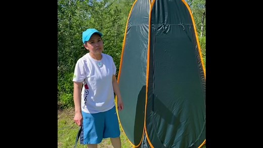 How to Fold a Portable Pop-up changing tent in less than 2mins! #summer #camping #popuptent #portabletent #campinglife #canada #popupchangingtent #yeg