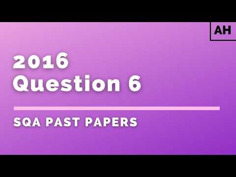 Advanced Higher Physics | SQA Past Papers | 2016 | Q6