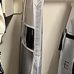 Zilink Luxury Breathable Fur Coat Storage Bags 60" Dress Bags for Gowns Long Mink Coat Garment Bag with 4" Gussted Wrinkle Free for Leather Jacket Fur Coats Puffy Dress Storage, Set of 4