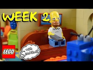 Building The Simpsons Springfield in LEGO - Continuing The Simpsons House - Week 2