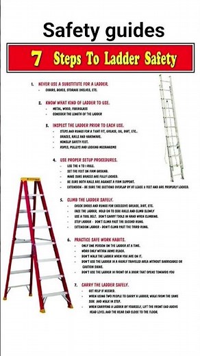 Safety guides || Essential Ladder Safety 7 steps #laddersafety #ytshorts #trending