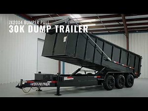 30k LB GVWR Bumper Pull Dump Trailer