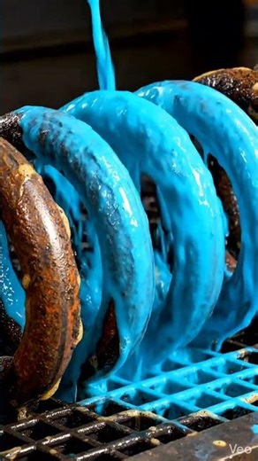 Satisfying Deep Clean: Rusty Coil Spring Covered in Foam & Neon Liquid!#shorts #satisfying #asmr