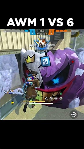 Free Fire: 1 vs 6 CLASH! Can I Headshot a 300 IQ Squad? 💀 #shorts #youtubeshorts #freefire