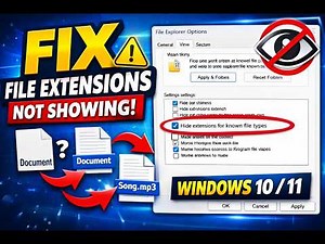 How To Fix File Name Extensions Not Showing in Windows 10 / 11