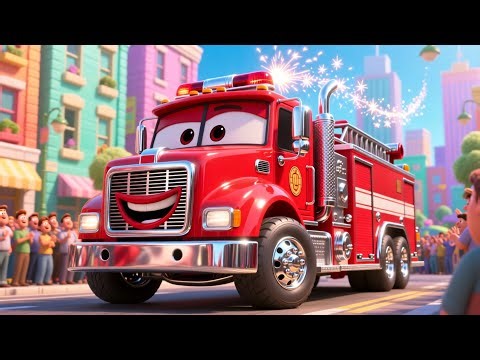 Fire Truck Siren With Baby 🚒🎶 Fun Emergency Vehicle Song | Learn Trucks for Kids