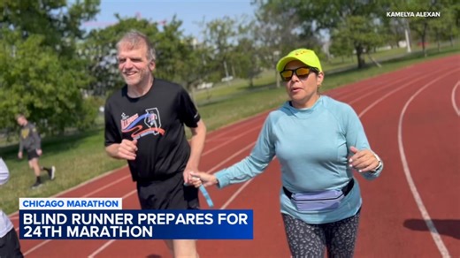 Visually-impaired runner prepares for Chicago Marathon, his 24th marathon: 'Such an inspiring story'
