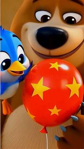Bear & Bird Balloon Challenge 😂 | Funny Cartoon Short#BalloonChallenge