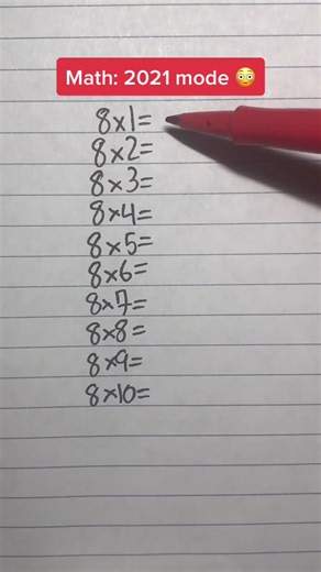 How to remember your 8s if you don’t already! #math #mathtrick #xyzbca #algebra #foryou #fyp