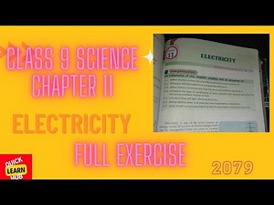 Class 9 Science Chapter 11 Electricity Full Exercise And Notes|| 2079 || Chapter 11 Full Exercise
