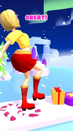 ASMR Tippy Toe Winter Version 🎁#games #shorts #gameplay