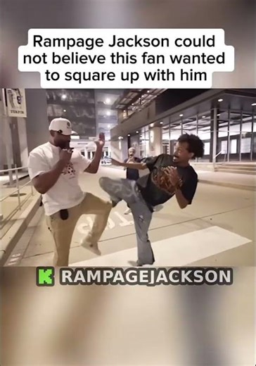 Rampage Jackson didn’t believe a fan wanted to spar him #rampagejackson #ufc #kick #ufc