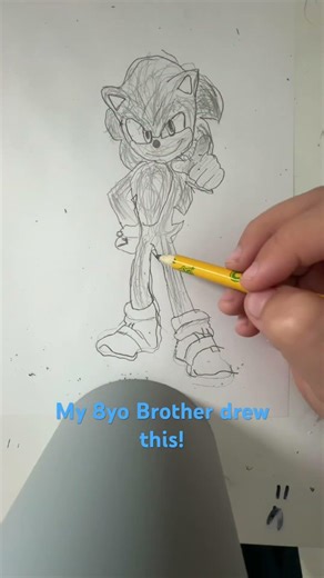 Movie sonic drawing by my brother!