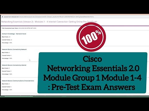Cisco Networking Essentials 2.0 Group 1 Modules 1-4 : Pre-Test Exam Answers || Networking Essentials