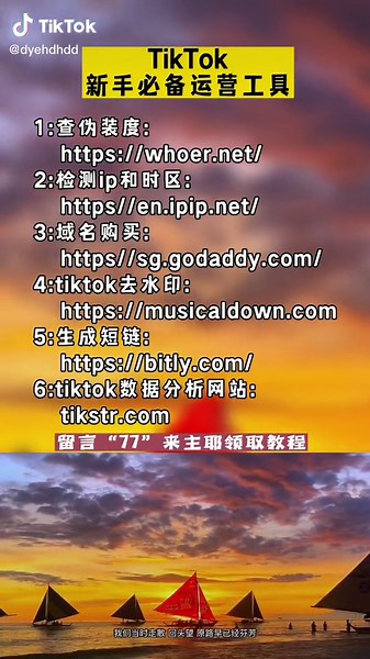 TikTok大佬都知道的实用工具 留言“66”免费领取Tk实操教程#tiktok #干货分享 #中国人 #跨境电商