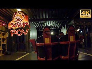 Sky Scream POV (Night, 2025, 4K 60FPS), Plopsaland Deutschland Premier Sky Rocket II | Non-Copyright