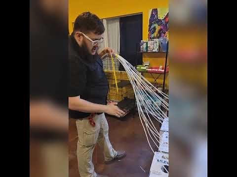 Creating a bundle and LABELING your cat6 network wire to install.