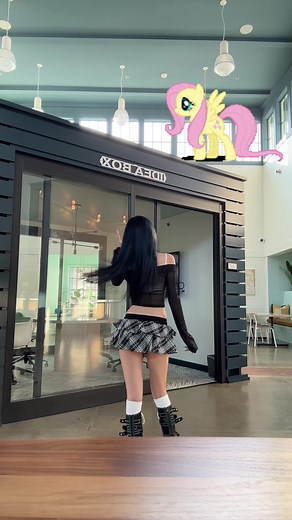 Stylish Indoor Fashion with Pink Pony Character