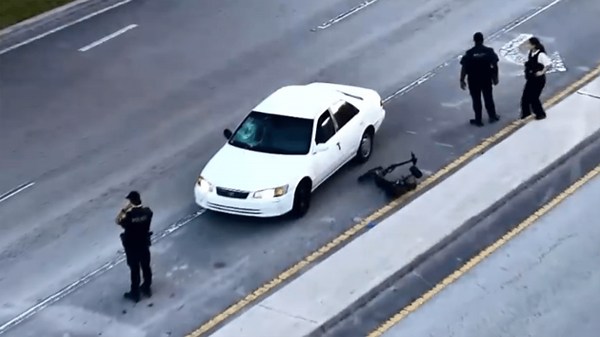 Person hospitalized after car hits electric scooter in Plantation