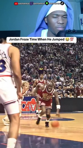Jordan literally was not human 😭💯#reels #explorepage #reaction #trending #instagram #explore #sport #basketball #nba #jordan #goat | Queztheplugtv