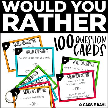 Would You Rather | Printable Question Cards | Morning Meeting Game