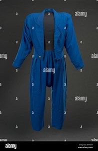 Jacket and pants worn by MC Hammer in music video for They Put Me in the Mix. This blue jacket (.1) and Hammer pants (.2) were worn by the rapper and dancer MC Hammer in the 1988 music video for his song "They Put Me in the Mix."(.1): Blue cropped jacket with full-length sleeves Stock Photo - Alamy