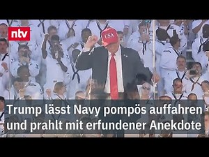 Trump lässt Navy pompös auffahren - mitten im Shutdown - und prahlt mit erfundener Anekdote