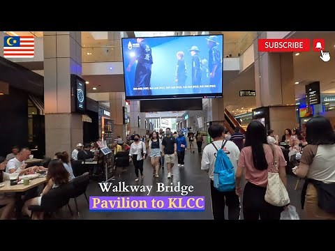 Walk from Bukit Bintang Pavilion to KLCC 🇲🇾 by using the pedestrian bridge