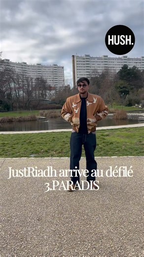 HUSH. on Instagram: "✨ StarDrop : JustRiadh arrive au défilé 3.PARADIS. @justriadh @3paradis Présence remarquée en pleine Fashion Week parisienne : JustRiadh a fait son entrée au défilé 3.PARADIS. Style soigné, attitude cool — quand la nouvelle génération s’impose aussi sur la scène mode. 🖤 🗣️ Vous aimez voir les créateurs de contenu au cœur des défilés ? 👇 #StarDrop #JustRiadh #3Paradis #ParisFashionWeek #FashionWeek Mode Influence ActuHush 👉 Suis Hush pour capter ceux qui comptent, front r
